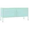 Image de vidaXL Meuble TV Vert menthe 105x35x50 cm Acier