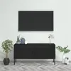 Image de vidaXL Meuble TV Noir 105x35x50 cm Acier336232