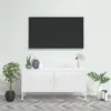 Image de vidaXL Meuble TV Blanc 105x35x50 cm Acier336233