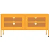 Image de vidaXL Vidaxl Meuble Tv Jaune Moutarde 105x35x50 Cm Acier