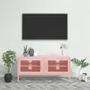 Image de vidaXL Meuble TV Rose 105x35x50 cm Acier336238
