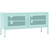 Image de vidaXL Vidaxl Meuble Tv Vert Menthe 105x35x50 Cm Acier