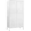 Image de vidaXL Vidaxl Garde-Robe Blanc 90x50x180 Cm Acier