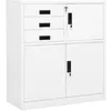 Image de vidaXL Armoire de bureau Blanc 90x40x102 cm Acier336405
