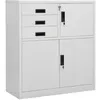 Image de vidaXL Armoire de bureau Gris clair 90x40x102 cm Acier336406
