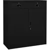 Image de vidaXL Armoire de bureau Noir 90x40x102 cm Acier336411