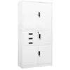 Image de vidaXL Armoire de bureau Blanc 90x40x180 cm Acier336413