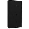 Image de vidaXL Armoire de bureau Noir 90x40x180 cm Acier