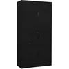 Image de vidaXL Armoire de bureau Noir 90x40x180 cm Acier