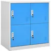 Image de vidaXL Armoire à casiers Gris clair et bleu 90x45x92,5 cm Acier336433