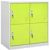 Image de vidaXL Armoire à casiers Gris clair et vert 90x45x92,5 cm Acier336435