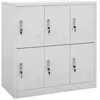 Image de vidaXL Armoire à casiers Gris clair 90x45x92,5 cm Acier