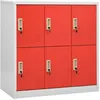 Image de vidaXL Armoire à casiers Gris clair et rouge 90x45x92,5 cm Acier336438