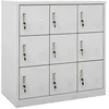 Image de vidaXL Armoire à casiers Gris clair 90x45x92,5 cm Acier336440