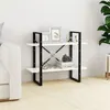 Image de vidaXL Bibliothèque à 2 niveaux Blanc 80x30x70 cm bois d'ingénierie806447