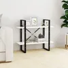 Image de vidaXL BibliothÃ¨que Ã  2 niveaux Blanc 80x30x70 cm bois d'ingÃ©nierie
