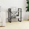 Image de vidaXL Bibliothèque à 2 niveaux Gris béton 80x30x70 cm bois ingénierie