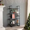 Image de vidaXL Bibliothèque à 4 niveaux Gris 80x30x140 cm Bois de pin massif806464