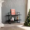 Image de vidaXL Bibliothèque à 2 niveaux noir 100x30x70 cm bois d'ingénierie806468