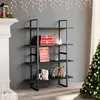 Image de vidaXL Bibliothèque à 4 niveaux gris 100x30x140 cm bois d'ingénierie806479