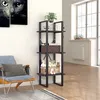 Image de vidaXL BibliothÃ¨que Ã  3 niveaux gris 40x30x105 cm bois d'ingÃ©nierie