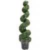 Image de vidaXL vidaXL Plante de buis artificiel en spirale avec pot Vert 117 cm