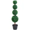 Image de vidaXL vidaXL Plante de buis artificiel avec pot Forme de boule Vert 90 cm