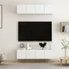 Image de vidaXL Meubles TV 4 pcs Blanc 60x30x30 cm Aggloméré