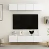 Image de vidaXL Meubles TV 4 pcs Blanc 80x30x30 cm Bois d'ingénierie