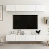 Image de vidaXL Meubles TV 4 pcs Blanc 100x30x30 cm Bois d'ingénierie3074452