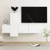 Image de vidaXL Ensemble de meubles TV 3 pcs Blanc Bois d'ingénierie