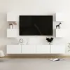 Image de vidaXL Ensemble de meubles TV 6 pcs Blanc Bois d'ingénierie3078663