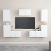 Image de vidaXL Ensemble de meubles TV 7 pcs Blanc Bois d'ingénierie