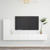 Image de vidaXL Ensemble de meubles TV 3 pcs Blanc Bois d'ingénierie