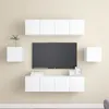 Image de vidaXL Ensemble de meubles TV 6 pcs Blanc Bois d'ingénierie