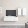 Image de vidaXL Ensemble de meubles TV 4 pcs Blanc Bois d'ingénierie