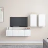 Image de Vidaxl Ensemble De Meuble Tv 4 Pcs Blanc AgglomÃ©rÃ©