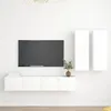 Image de vidaXL Ensemble de meubles TV 4 pcs Blanc Bois d'ingénierie3078686