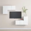 Image de vidaXL Ensemble de meubles TV 4 pcs Blanc Bois d'ingénierie