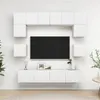 Image de vidaXL Ensemble de meubles TV 8 pcs Blanc Bois d'ingénierie