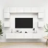 Image de vidaXL Ensemble de meubles TV 8 pcs Blanc Bois d'ingénierie