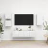 Image de vidaXL Ensemble de meubles TV 5 pcs Blanc Bois d'ingénierie
