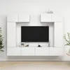 Image de vidaXL Ensemble de meuble TV 6 pcs Blanc Bois d'ingénierie3078699
