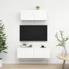 Image de vidaXL Ensemble de meubles TV 2 pcs Blanc Bois d'ingénierie
