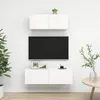 Image de vidaXL Ensemble de meubles TV 2 pcs Blanc Bois d'ingÃ©nierie