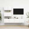 Image de vidaXL Ensemble de meubles TV 4 pcs Blanc Bois d'ingénierie