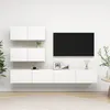 Image de vidaXL Ensemble de meubles TV 4 pcs Blanc Bois d'ingénierie