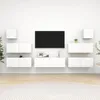 Image de vidaXL Ensemble de meubles TV 7 pcs Blanc Bois d'ingÃ©nierie