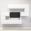 Image de Vidaxl Ensemble De Meuble Tv 8 Pcs Blanc AgglomÃ©rÃ©