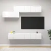 Image de vidaXL Vidaxl Ensemble De Meubles Tv 7 Pcs Blanc Bois D'ingénierie
